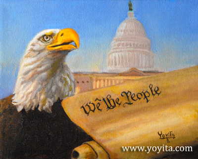 Law freedom rights patriotic themes bald eagle capitol constitution we the people by Yoyita